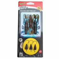 FOX RAGE Ready Rig Texas Critter Kit / 9.37lb / 0.27mm / 1m / 10g / Haakmaat 3/0