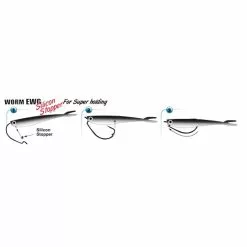 Gamakatsu GAMAKASTU Worm Offset EWG With Silicon Stopper -Viskleding Verkoop gamakastu worm offset ewg with silicon stopper haken 2