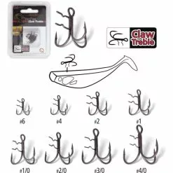 Viskleding Verkoop 12 QUANTUM Claw Treble Hooks